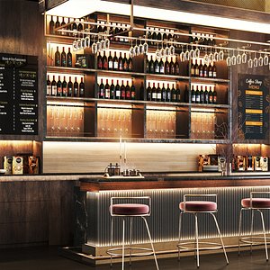 3D Cafe Bar 04 Restaurant