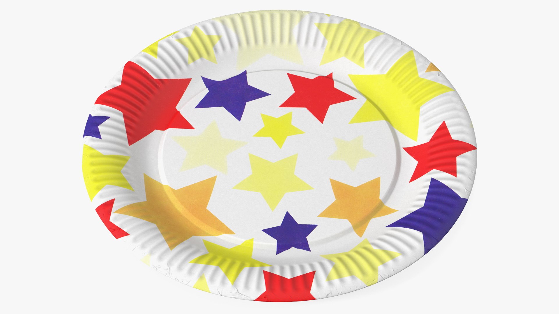 Stars Paper Plate 3D model preview