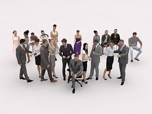 scanned people casual 3D model