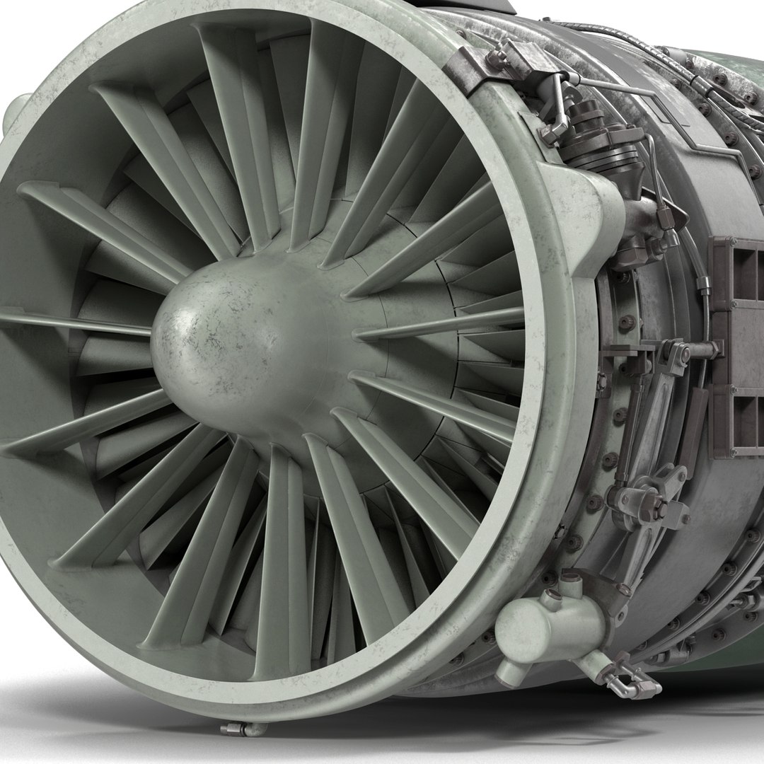 3d turbojet engine model