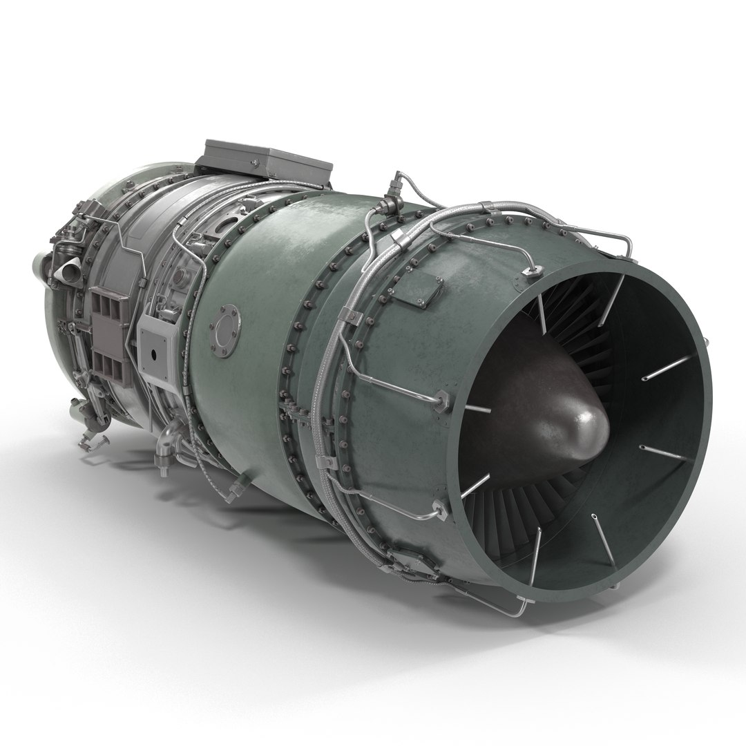 Turbojet Engine 3D model preview