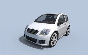 3D model Low poly stylized vehicle