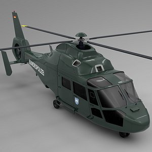 3D model bundespolizei airbus dauphin l654