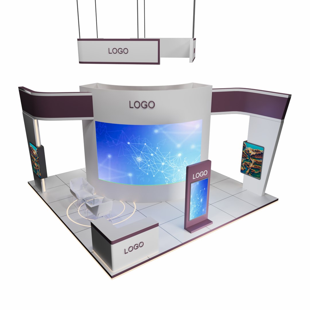 3D Model Exhibition Booth - TurboSquid 2254279