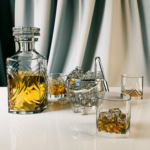 Whiskey set with bucket for ice