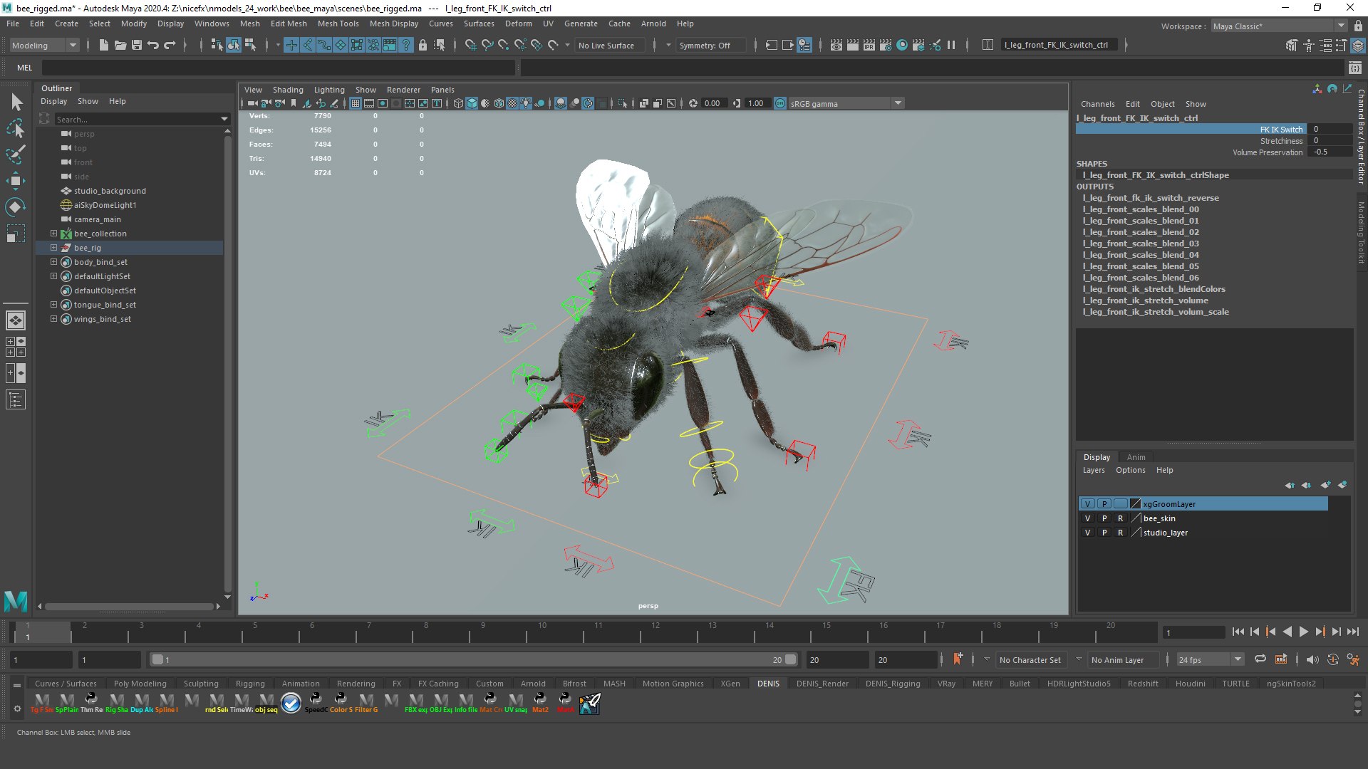 Honey Bee Rigged Xgen 3D model https://p.turbosquid.com/ts-thumb/HP/kBJp7X/5Q/bee_maya_screen_02/jpg/1714983771/1920x1080/fit_q87/4d40d249ad96cd475dd84a714aae5dfeeb4919e1/bee_maya_screen_02.jpg