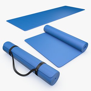 Yoga Mat Set 3D model