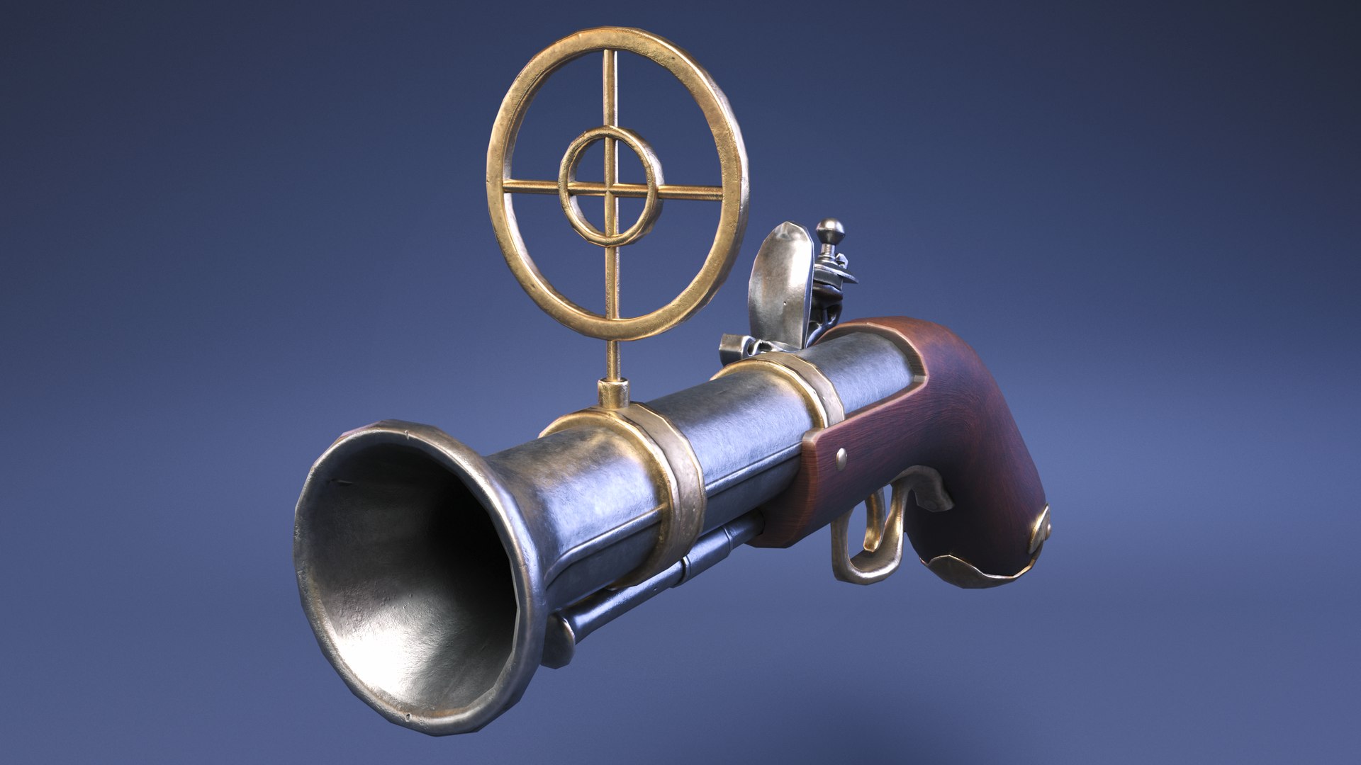 Stylized Flintlock Pistol model https://p.turbosquid.com/ts-thumb/HP/uVXa1S/Tn/stylized_flintlockpistol_04/png/1687010734/1920x1080/fit_q87/c626b1d226c5e47cd8fc9b935681fc8983915e8c/stylized_flintlockpistol_04.jpg