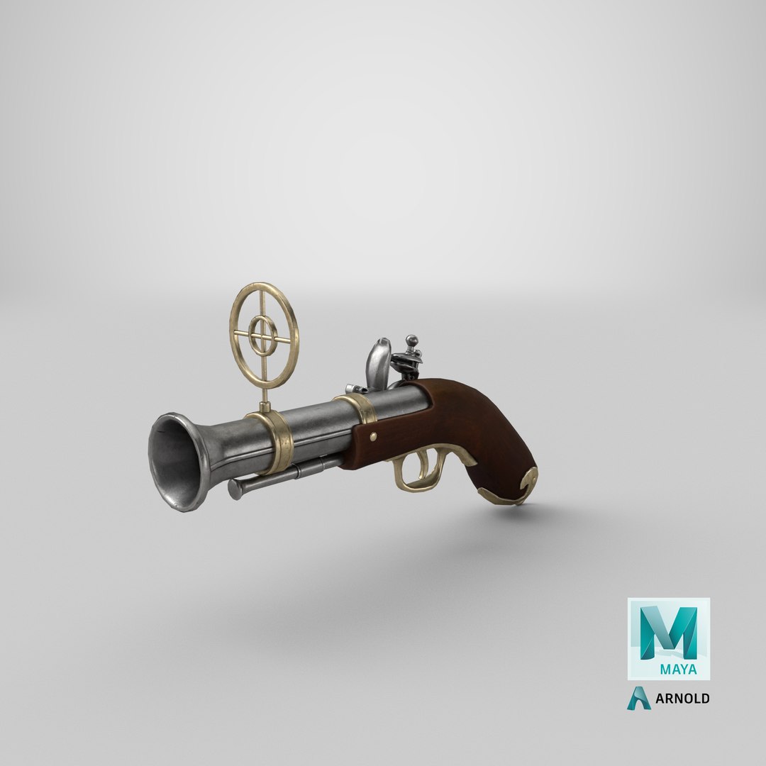 Stylized Flintlock Pistol model https://p.turbosquid.com/ts-thumb/HP/uVXa1S/WJ/stemcell_maya_arnold_render/png/1688752556/1920x1080/fit_q87/9f7d0d2bb8e82a42f7007b4c266b79d9e079694b/stemcell_maya_arnold_render.jpg