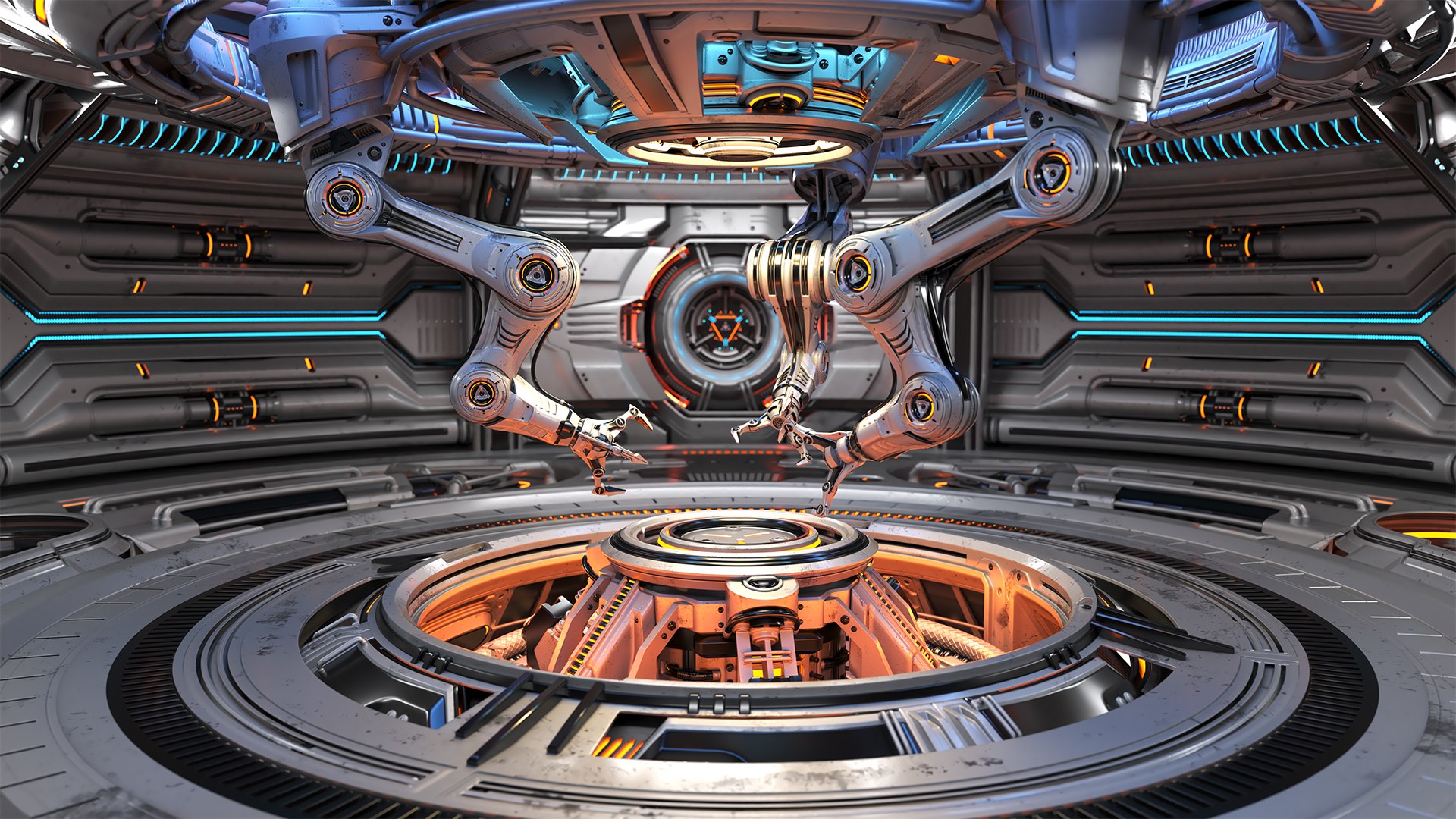 3D Sci-Fi Construction Lab - Rigged Animated - TurboSquid 2058884