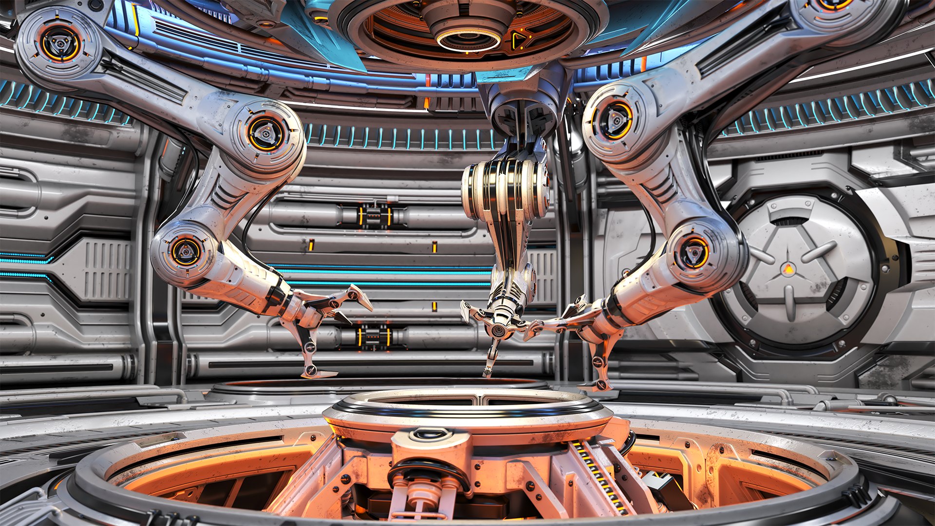 3D Sci-Fi Construction Lab - Rigged Animated - TurboSquid 2058884