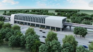 Light Rail Station 14 3D model