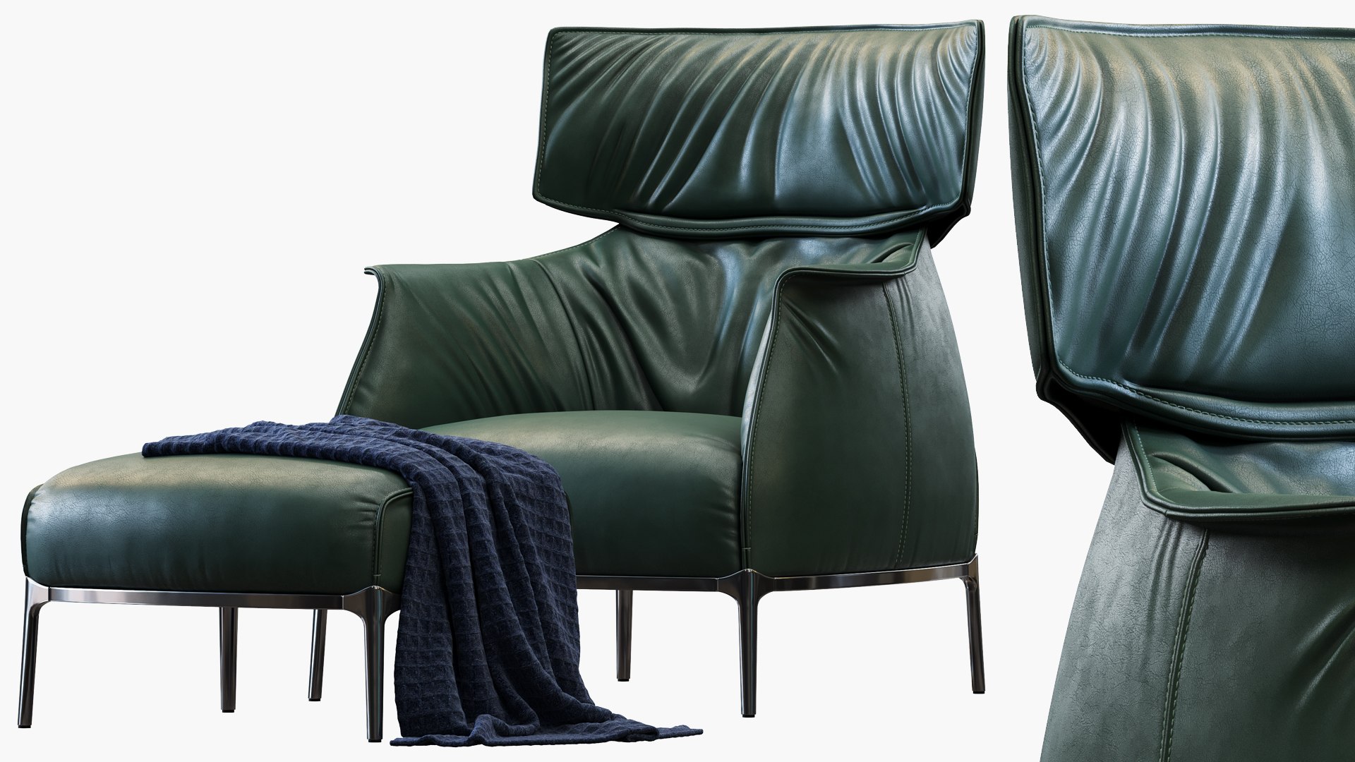 modelo 3d Armchair Archibald King By Poltrona Frau TurboSquid 2008471