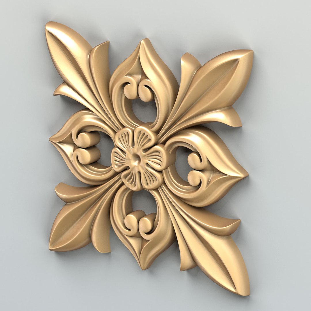 Square rosette 020 3D - TurboSquid 1946805