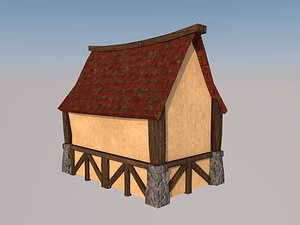 medieval house toon 3D model