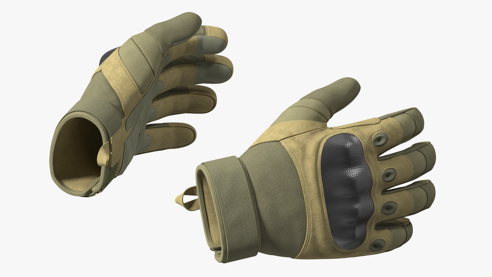 Tactical Gear Gloves Fur for Cinema 4D 3D model preview