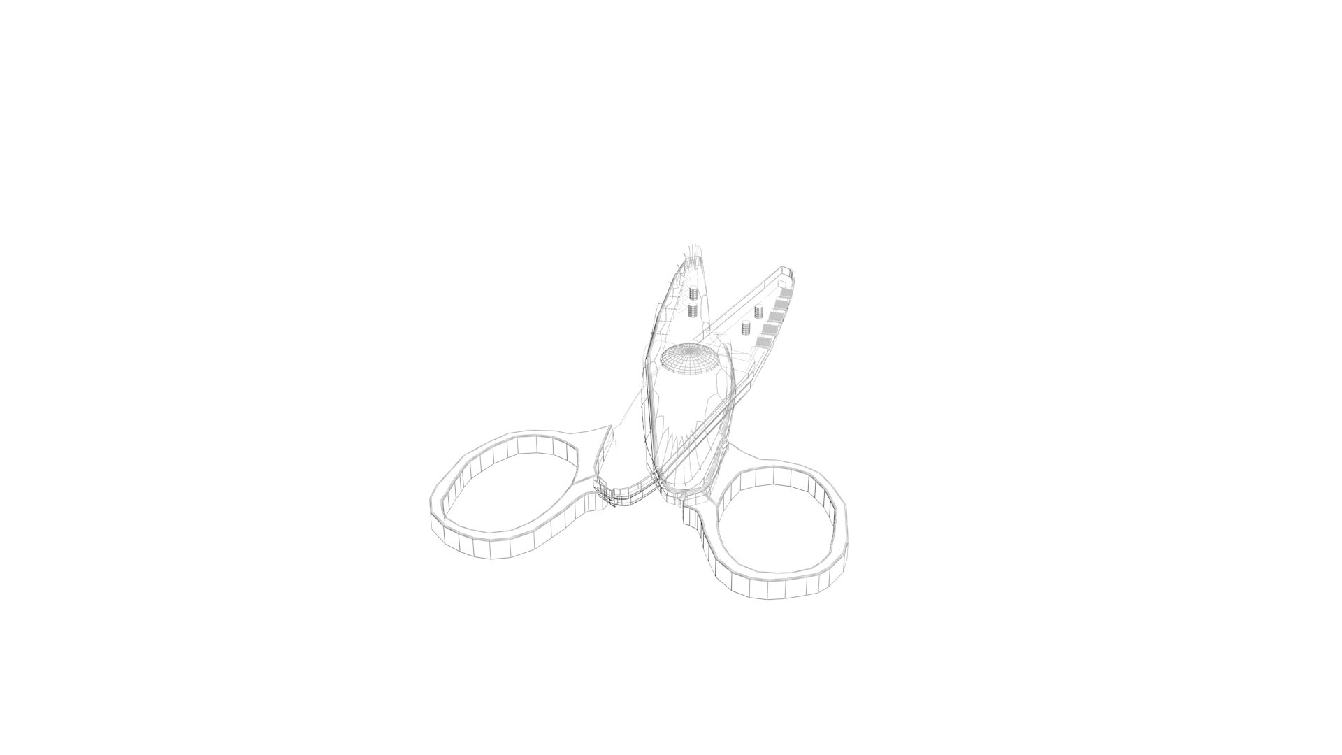 Wave Type Cutting Scissors 3D Model - TurboSquid 1654438