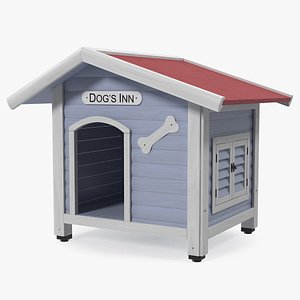 wooden dog house 3D model