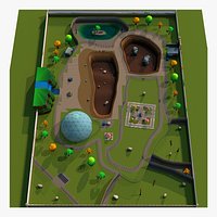 Low poly Zoo Environment