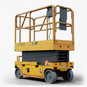 3D Animated Scissor Lift Realtime