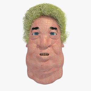 3d model realistically old male head