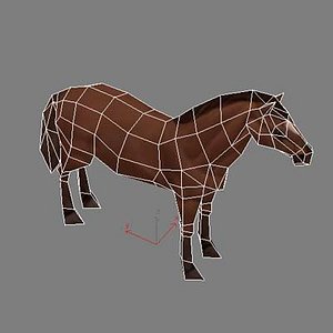 max horse polygonal rigged