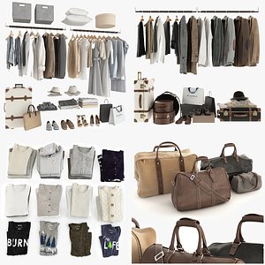 Collection of clothes and accessories