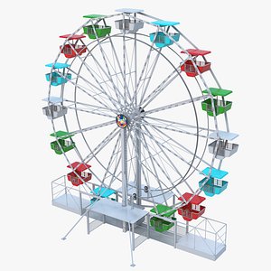 Ferris Wheel - White 3D model