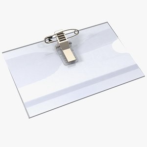 Name Badge Holder with Clip and Pin