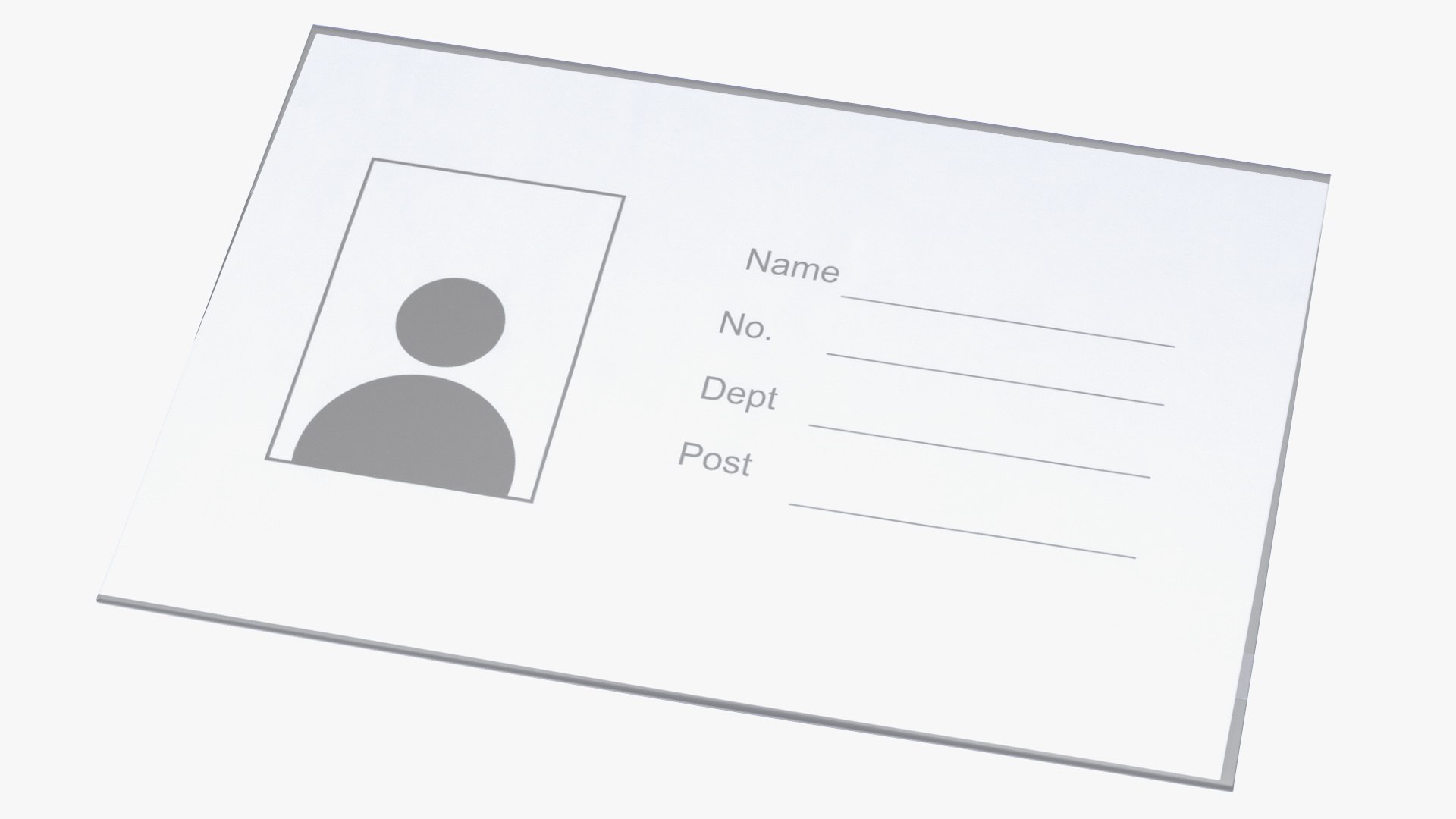 3D Name Badge Holder with Clip and Pin model TurboSquid 1786830