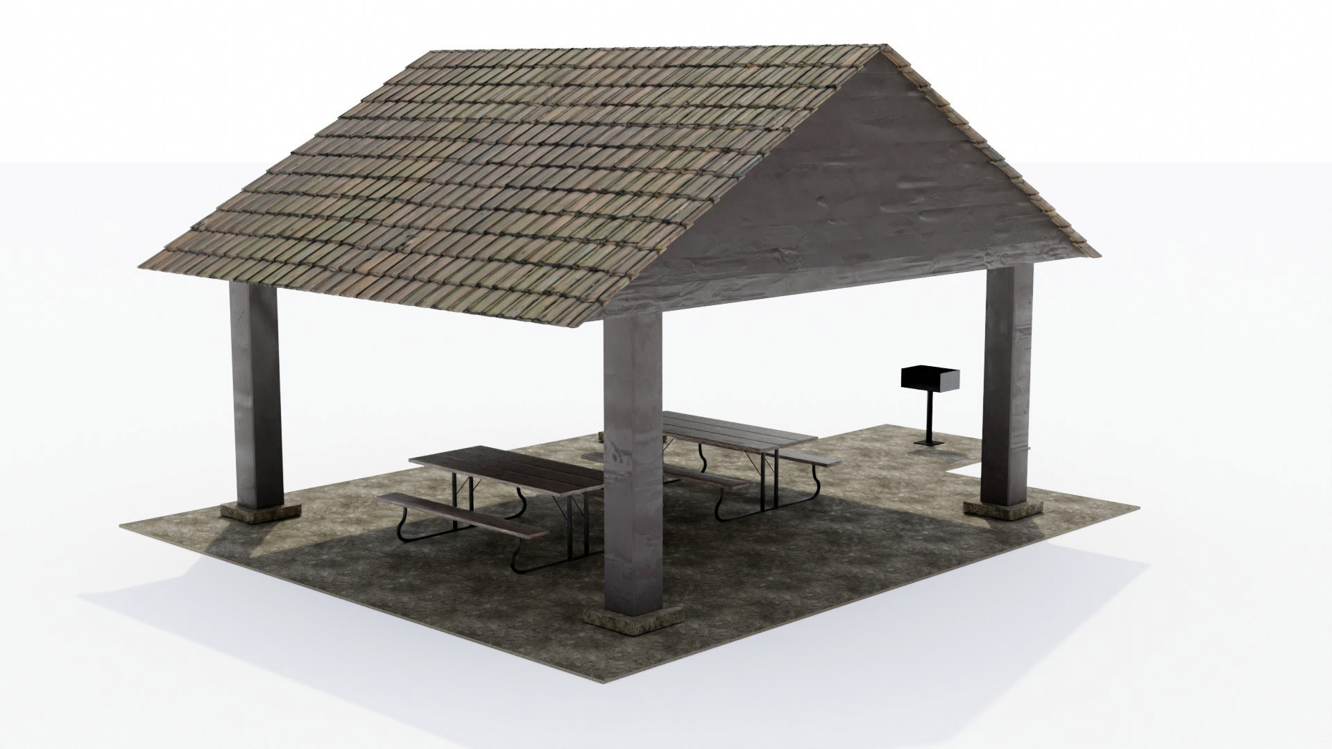 Park Shed Table Grill Model - TurboSquid 1597977