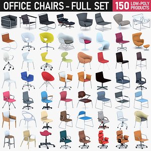office chairs - 150 3D model