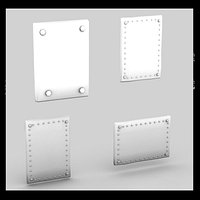 Metal hole cover plates