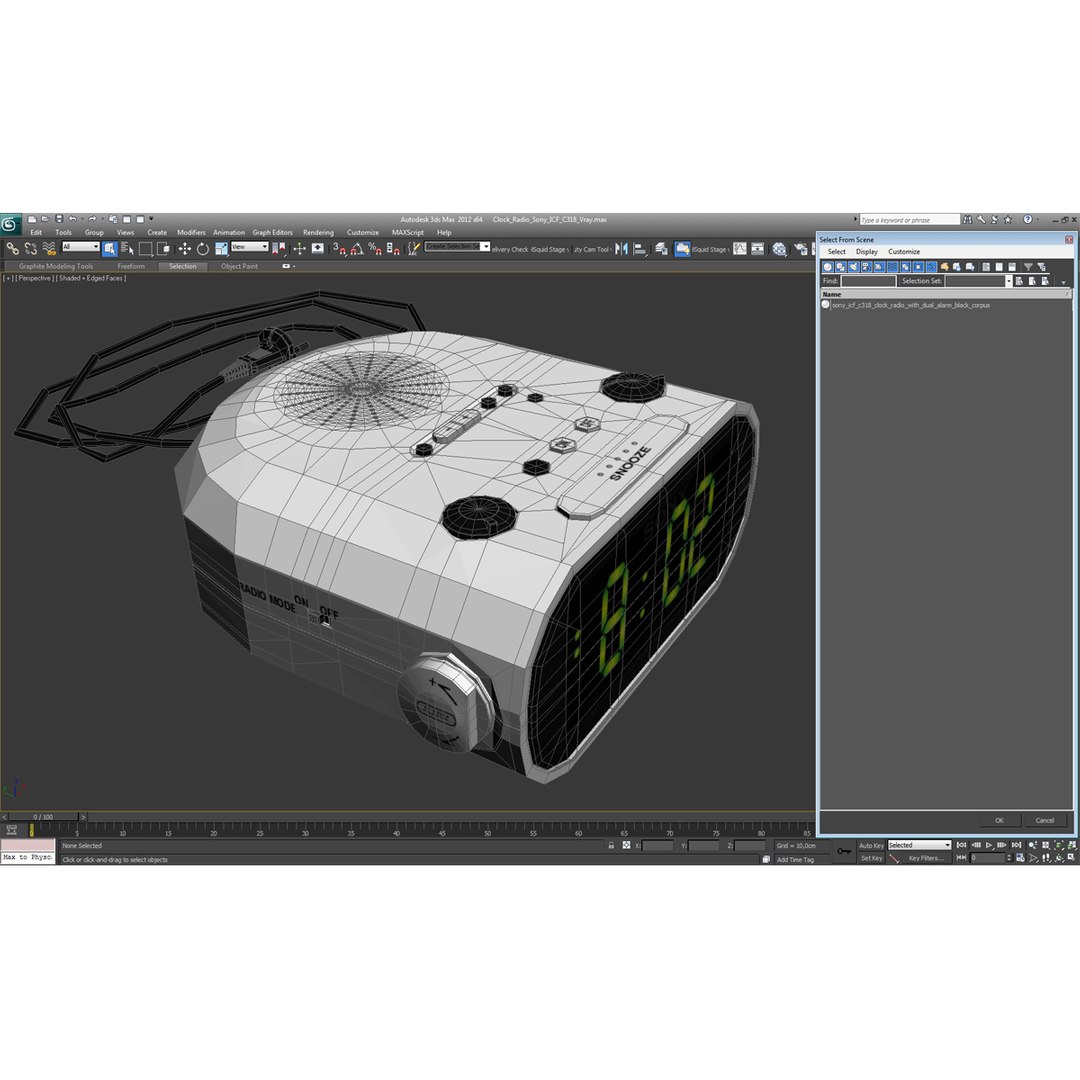 3d clock radio sony icfc318 model