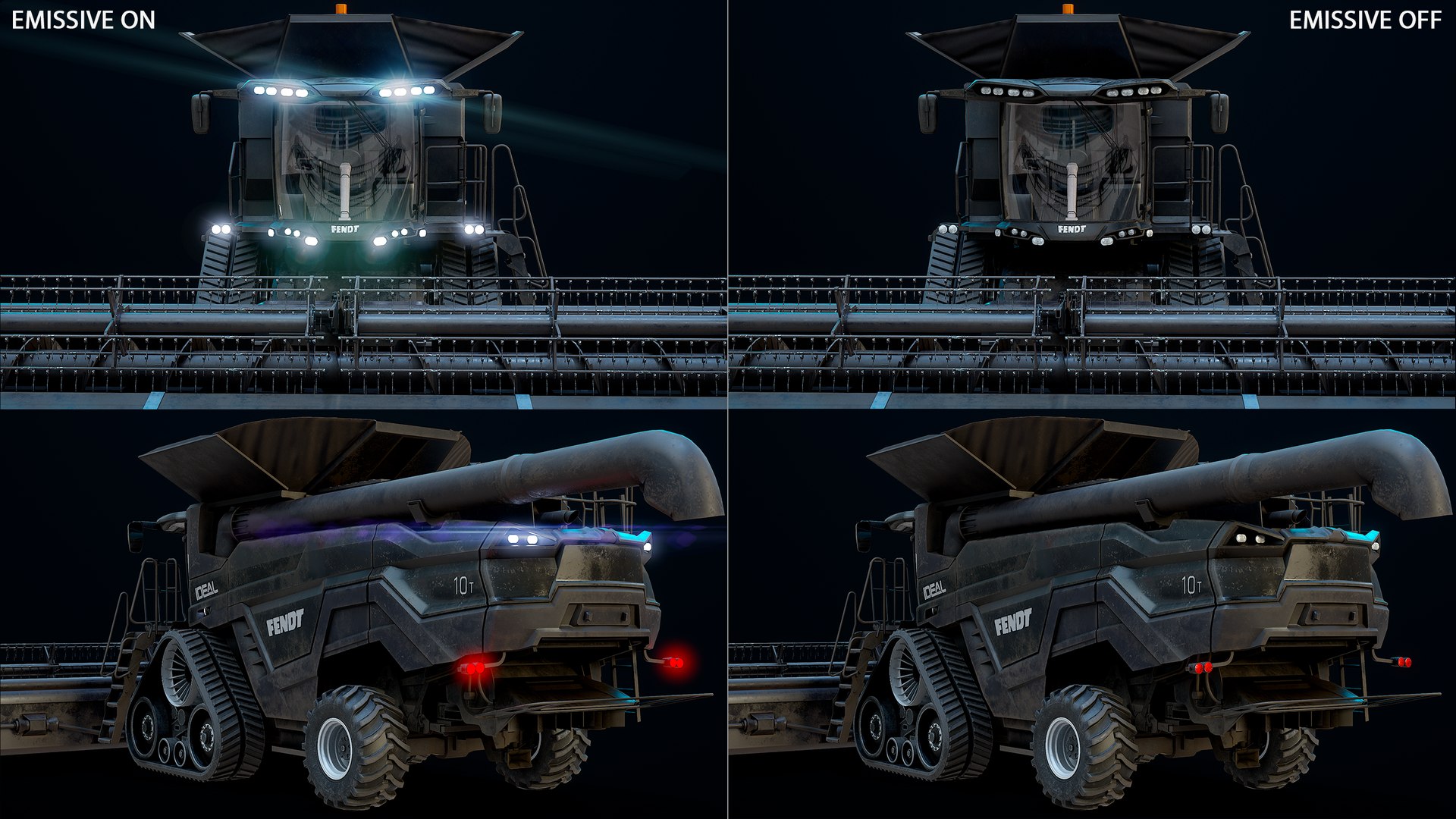 Modern Combine Harvester Fendt Black PBR 3D https://p.turbosquid.com/ts-thumb/HQ/m5YGq9/kc/screens_emissive2/png/1660656155/1920x1080/fit_q87/4f3c551fd7fc34605352898f33f989d68f5da7d6/screens_emissive2.jpg