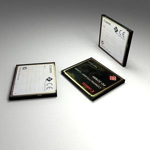 canon compact flash memory 3d model