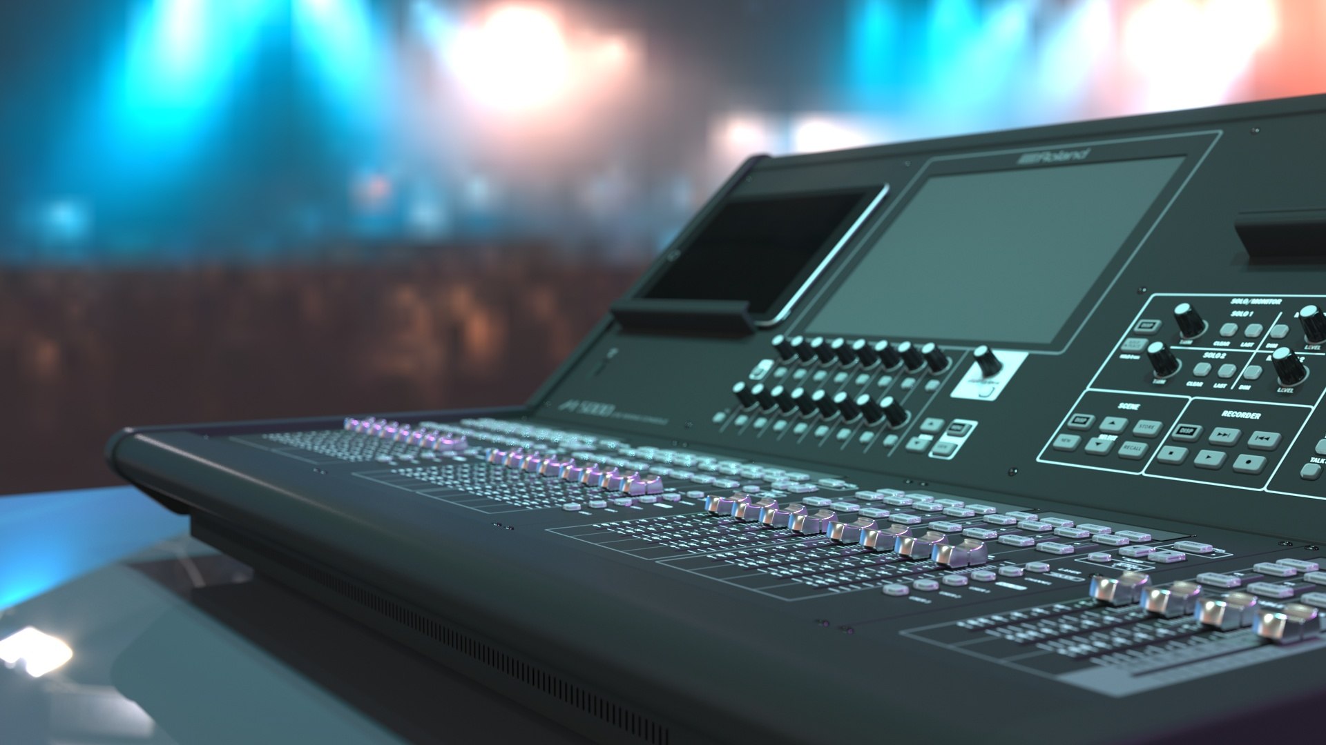 Live Mixing Console Roland M-5000 3D model preview