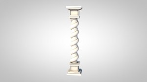 column classic leaf 3D model