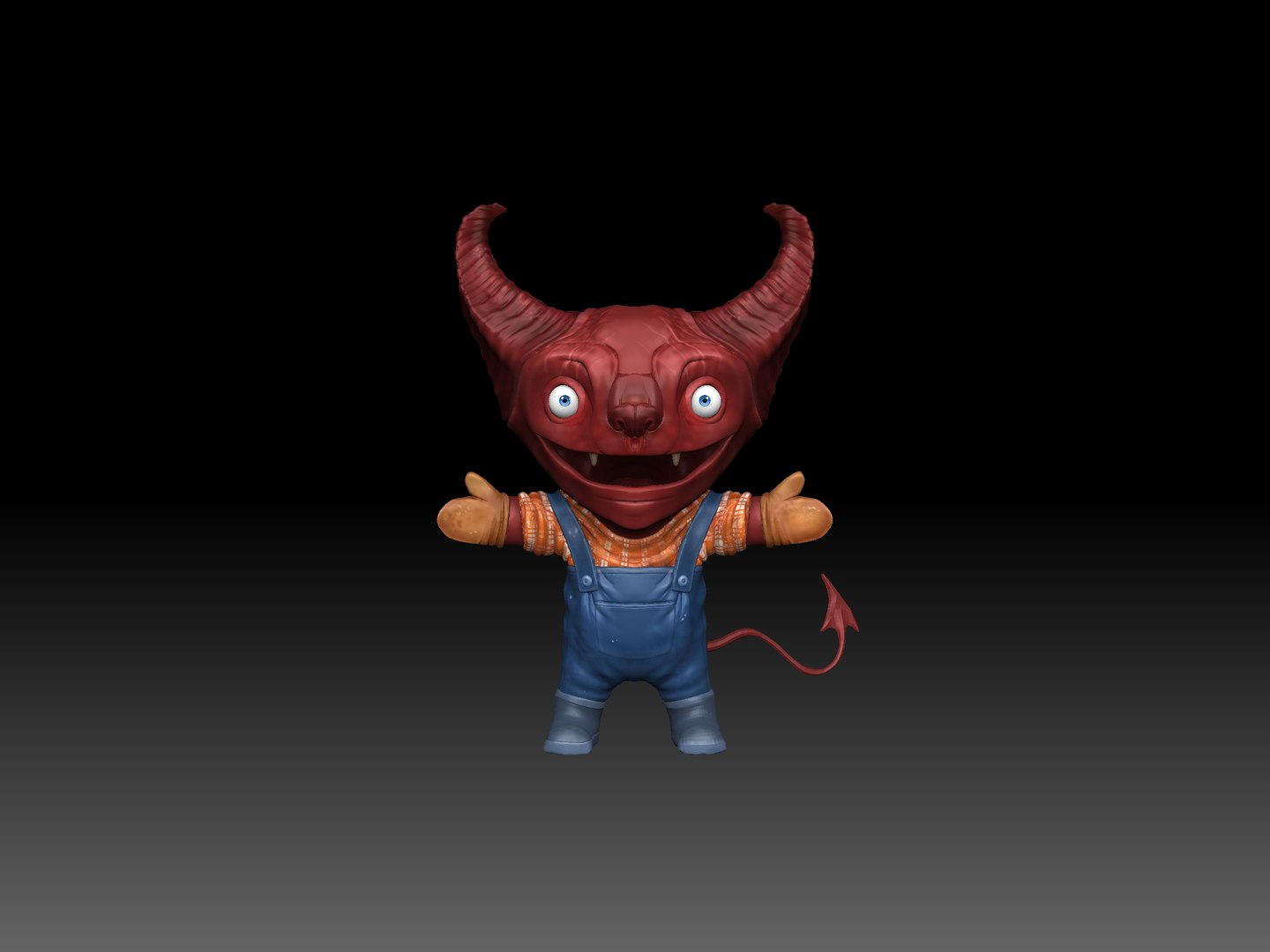 3D Cartoony Demon Character - TurboSquid 1744830