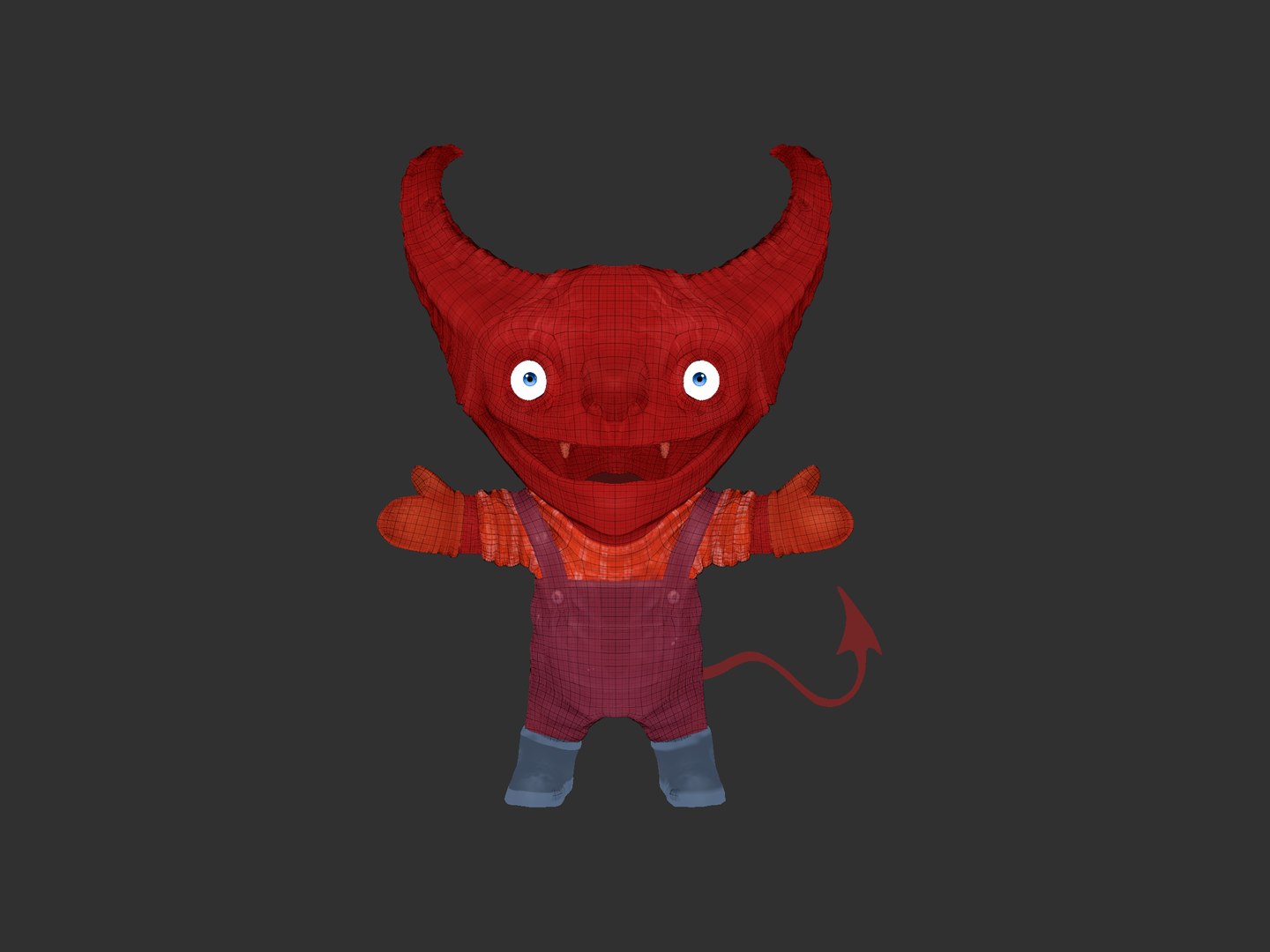 3D Cartoony Demon Character - TurboSquid 1744830