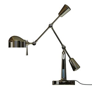 3d model boom arm desk lamp