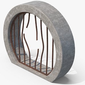 Broken Rusty Sewer Gates 3D model