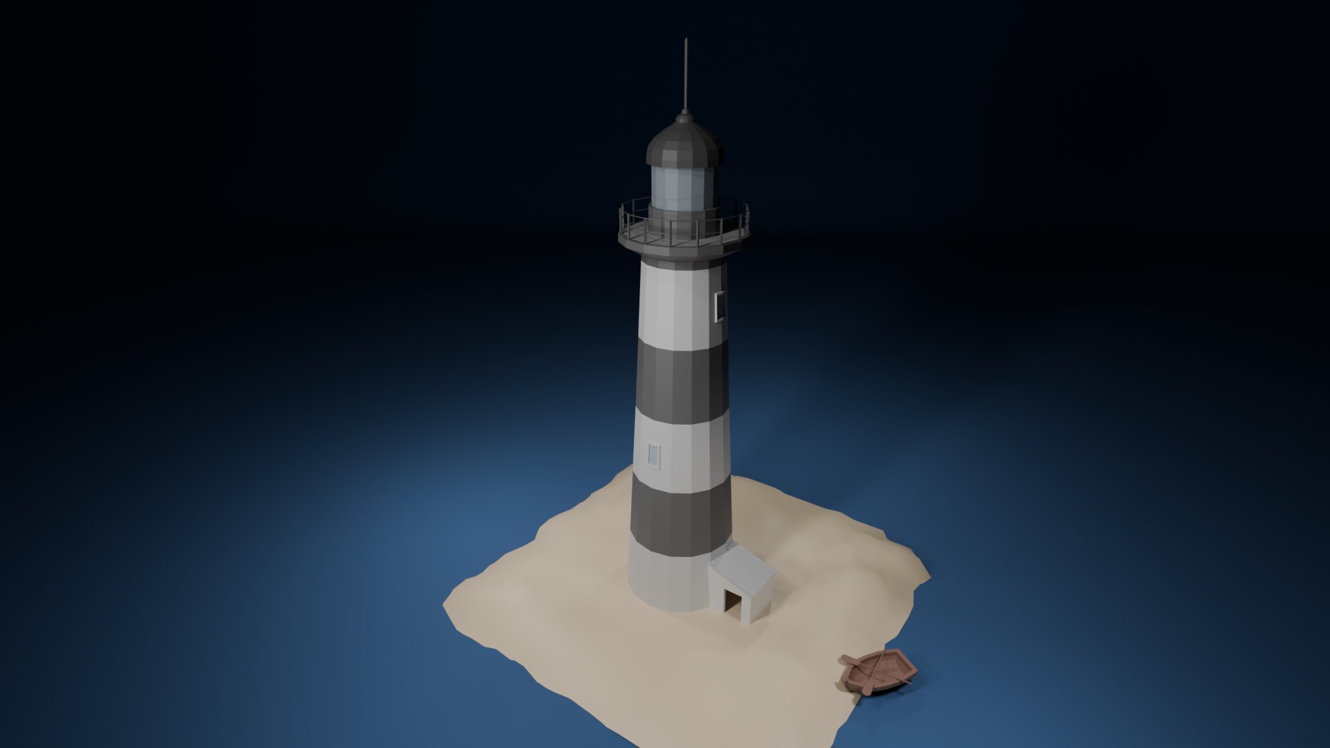Free Stylized Low Poly Lighthouse 3D - TurboSquid 2459956