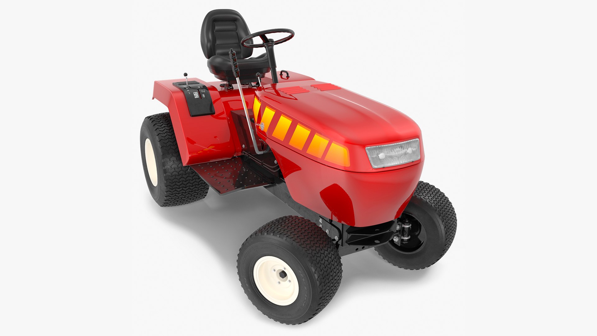 Mini Tractor Rigged 3D model preview