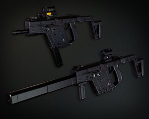 3D pbr vector submachine gun