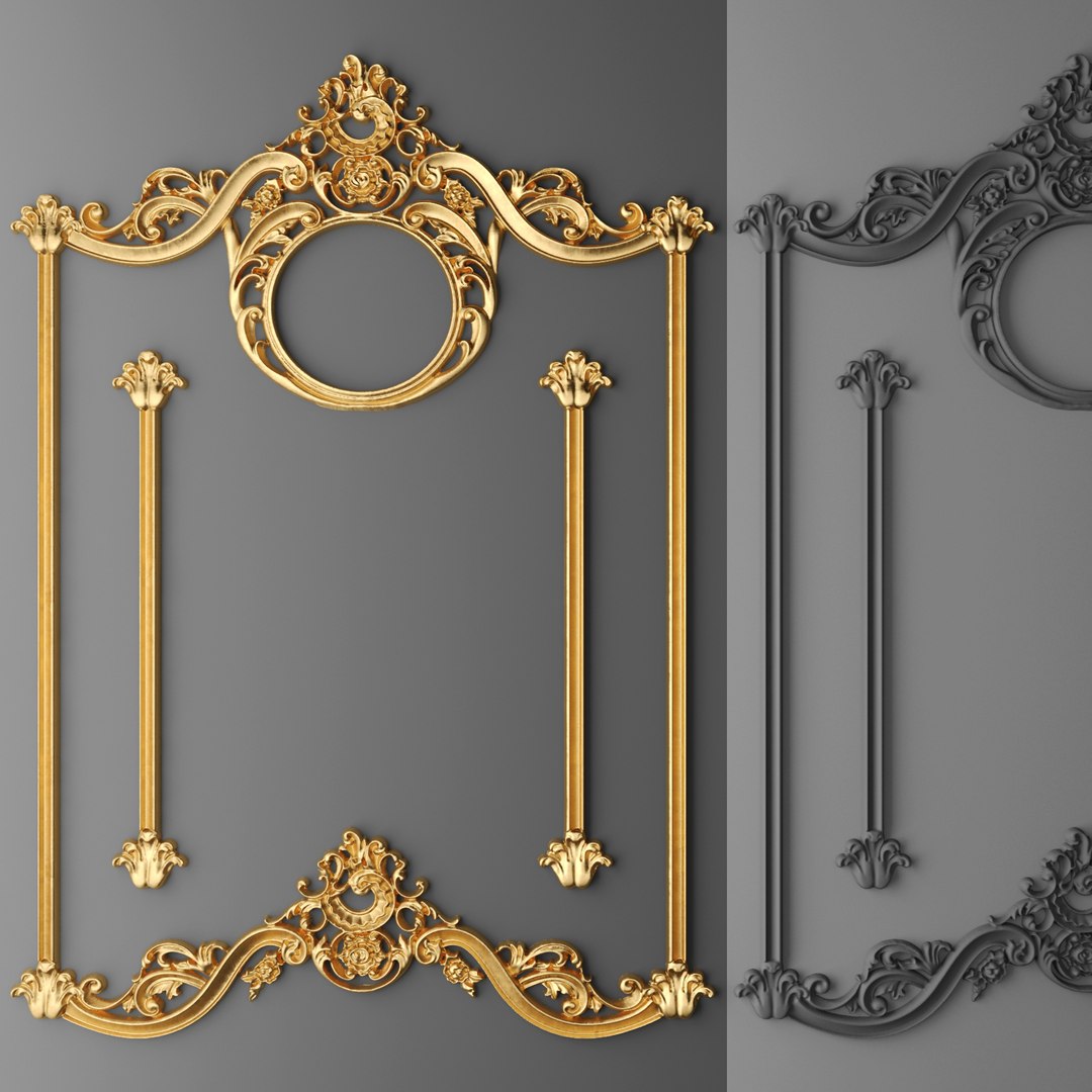 3d Stucco Decor Frame Model