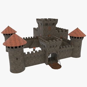 3D castle stone model