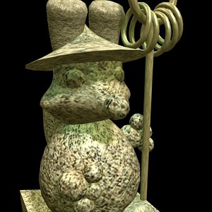 raccoon statue 3d model
