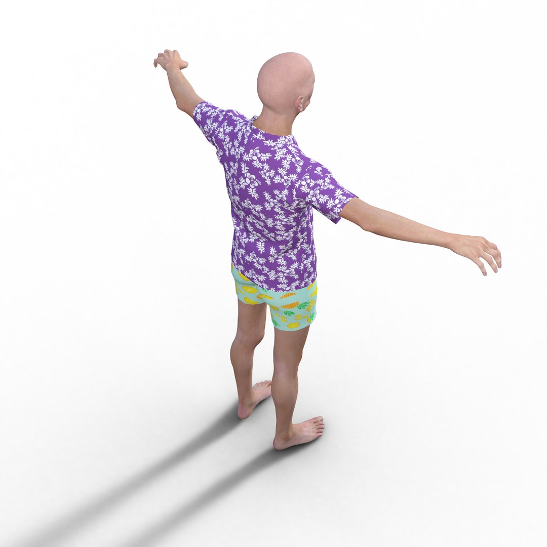 Realistic Rigged Old Man 3d Model