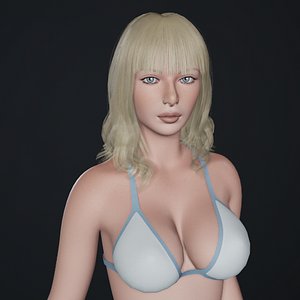 female character base mesh model